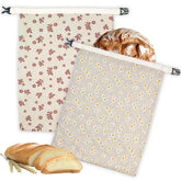 BYTTME beeswax bread bag 2-pack loaf inside preserves moisture for soft sourdough.