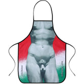 Cabilock David statue apron front view for grilling and everyday cooking.