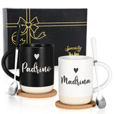 Cabtnca godparents mugs in a black box, ready for gifting and celebrations.