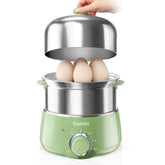 CACHOO 14-egg cooker front view highlights compact, space-saving design.