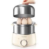 CACHOO egg cooker top view shows 14-egg capacity for batch breakfasts.