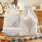 Cacolor linen bread bag 13x16 keeps bread fresh and reduces waste.