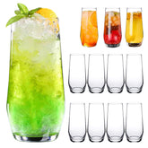 Cadamada 18oz highball glasses 12-pack on table for everyday entertaining.