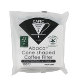 CAFEC Abaca filter cone 2-4 cup pour-over with fast water flow for clean brew.