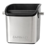 CAFEMASY coffee knock box ready for quick puck disposal beside your espresso machine.