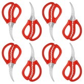 Calary 8-piece seafood scissors set shows durable stainless steel for versatile cracking and cutting.