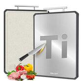 Callsky titanium cutting board with juice groove for mess-free prep.