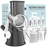 Cambom 5-in-1 rotary cheese grater front view showing compact design for quick prep