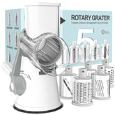 Cambom 5-in-1 rotary cheese grater in action for quick shredding