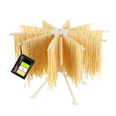 Cambom Collapsible Pasta Drying Rack with 10 arms promotes even air drying.