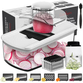 Cambom mandoline-slicer with six blades for precise veggie prep