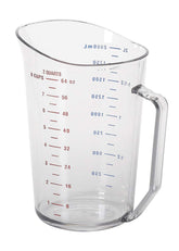 Cambro 200MCCW measuring cup, clear 2qt, pour-ready for accurate portioning.