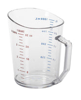 Cambro measure cup 1-quart clear, front view, ideal for accurate portioning.