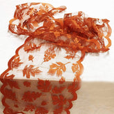 Camlinbo fall table runner with maple leaves for 13x72 tables.