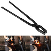 Camoo blacksmith tongs with wolf jaw for 15-inch stock, secure grip during forging.