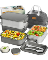 Canfanni Adults Bento Box with 74oz capacity for complete meals on the go.