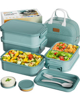 Canfanni Adults Bento Box mint green exterior with 74oz capacity