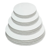 Cangfort white round greaseproof cake board 6-inch, sturdy support for serving.