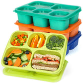 Caperci 4-pack bento box with five compartments for balanced meals on the go.