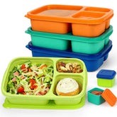 Caperci Bento three-compartment container for balanced meals on the go.
