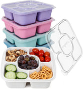 Caperci bento tray with five compartments for versatile snacks.