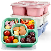 Caperci Original Bento 5-compartment box with multicolor lids for organized kid snacks.