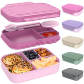 Caperci stackable bento four-compartment view for organized meals on the go.
