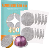 CAPMESSO VertuoLine 64mm foil lid preserves freshness for reusable pods.