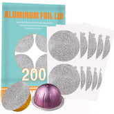 CAPMESSO VertuoLine foil lid 64mm, reusable and BPA-free for eco-friendly coffee pods.