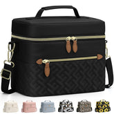 Capolo lunch box small black wide-opening top for easy packing and access