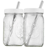 Capsule Classic 32 oz Mason jar boba cups ready for homemade bubble tea