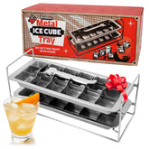 Captain Cranberry stainless steel ice tray with lever for easy release in a refreshing ice batch