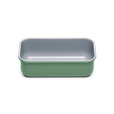 Caraway Sage loaf pan front view, ideal for neat pound cakes and stylish kitchen display.