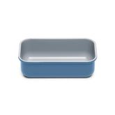Caraway loaf pan slate top view with smooth non-stick surface for easy release.