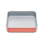 Caraway 9-inch square pan on display with a slick non-stick surface for easy baking.