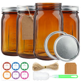 CARBLIN amber wide-mouth jar clearly displays contents for quick identification and access