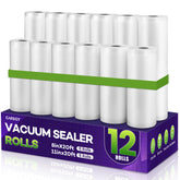 CAREGY 8x20 feet vacuum sealer rolls for precise portions and fresh storage