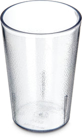 Carlisle 55268107 stackable 8 oz clear tumbler for casual dining and easy storage.