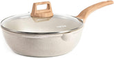 CAROTE 10-inch nonstick pan with lid for easy release and healthier cooking