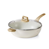 CAROTE 12.5 inch nonstick deep fry pan with lid for easy release