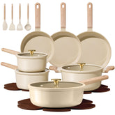 CAROTE 22pcs set full view shows versatile cookware for daily meals