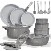 CAROTE 27-piece ceramic cookware set overview highlighting versatile nonstick performance for everyday cooking.