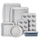 CAROTE 7-piece bakeware cookie sheet for even browning and easy release