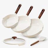 CAROTE 8-inch ceramic nonstick pan with smooth surface for easy eggs and sauté.