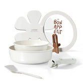 Carote ceramic pots and pans set with nonstick coating for easy cooking and cleanup