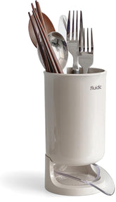 Carrotez utensil drying holder with spout drainage for easy drying