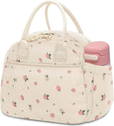 Carry bloom corduroy lunch bag with soft fabric and practical style for daily meals.