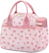 Carry bloom lunch box with corduroy exterior, soft and durable for daily use