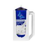 Carton Caddy XL holds a half-gallon milk carton with handle for easy pouring.
