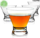 CasaVibe stemless martini glass with stable base for steady pours